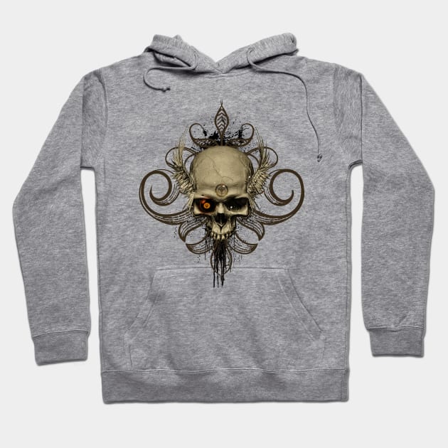 Awesome skull with wings Hoodie by Nicky2342